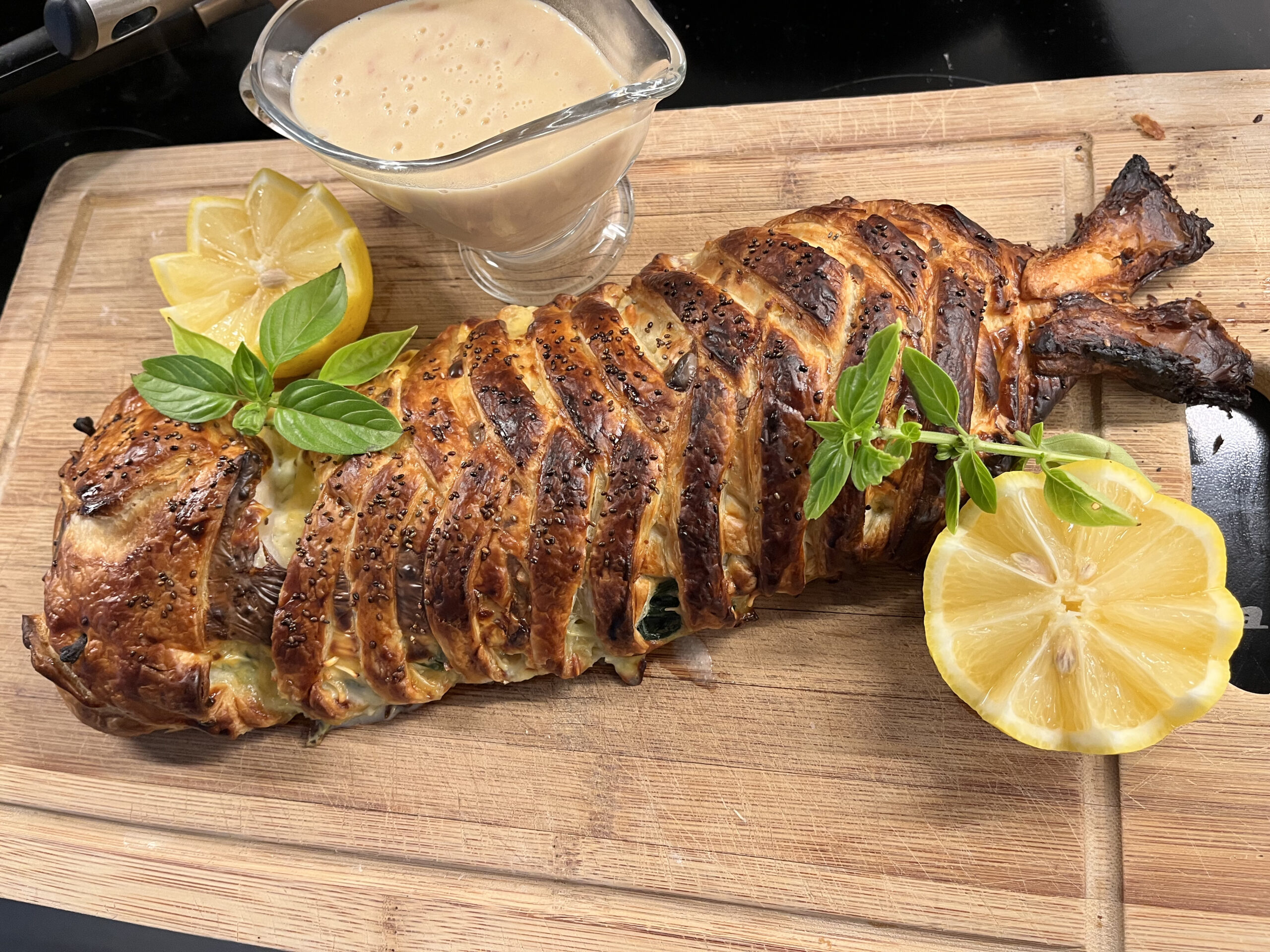 Feuilleté de Cabillaud aux épinards