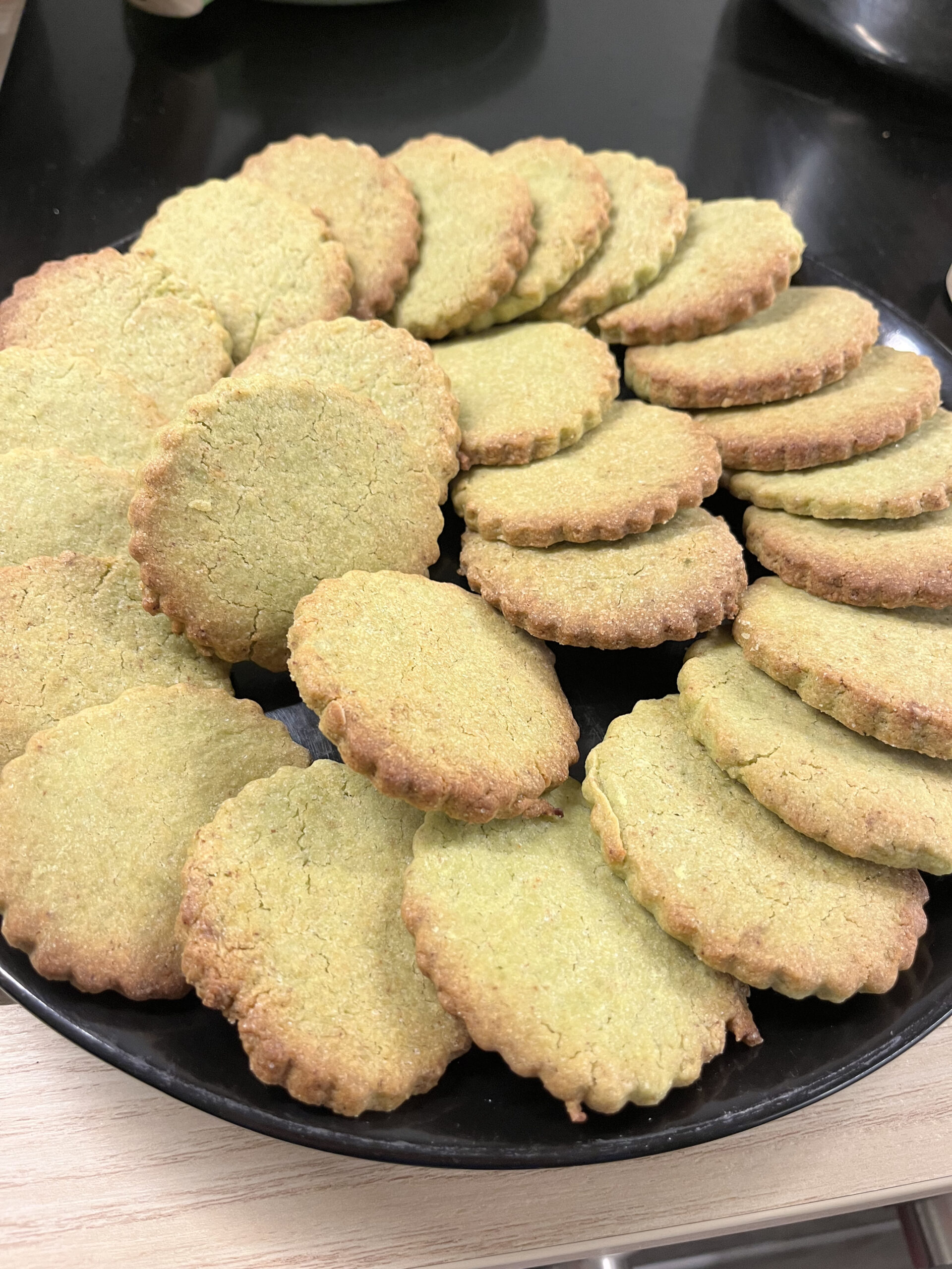 Sablés au thé matcha